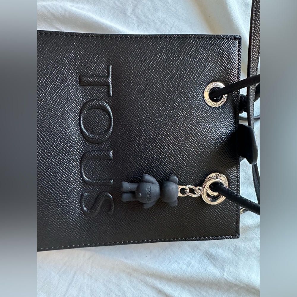 Tous Black Crossbody Mini Bag with Bear Charm - Picture 5 of 6